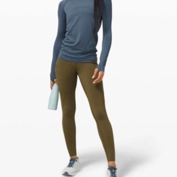 lululemon athletica High-Rise Leggings in Olive Green - Picture 3 of 8
